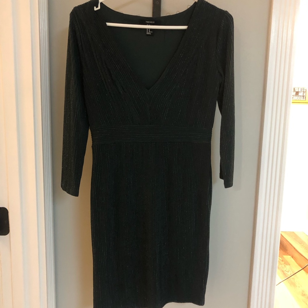 Emerald green sparkly dress